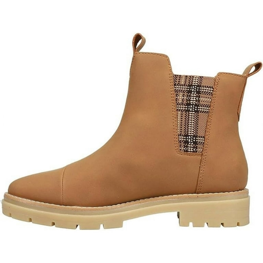 Toms Skylar Tof Synth Nubuck/Tar Pull On Lugged Sole Ankle Boots Tan Sz 7.5 - Picture 3 of 7